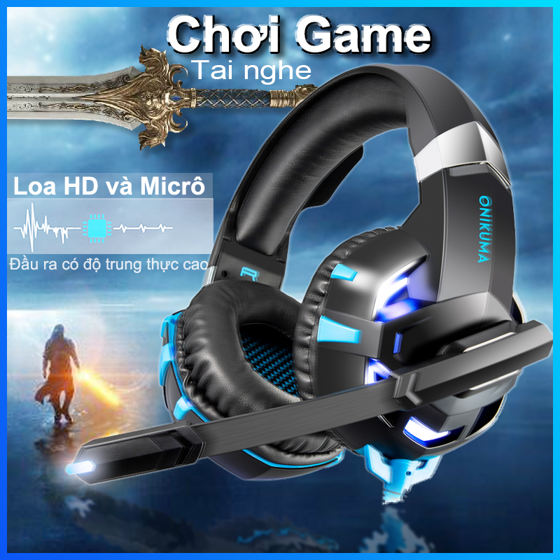 Tai nghe chơi game chụp tai có dây ONIKUMA K2 PRO có Mic có Đèn RGB/ LED, cho Máy tính/ PC/ Laptop - Gaming Headphones [Hàng chính hãng