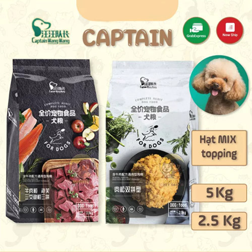 Thức Ăn Hạt Cao Cấp Dành Cho Chó Captain Wang Túi 2.5kg