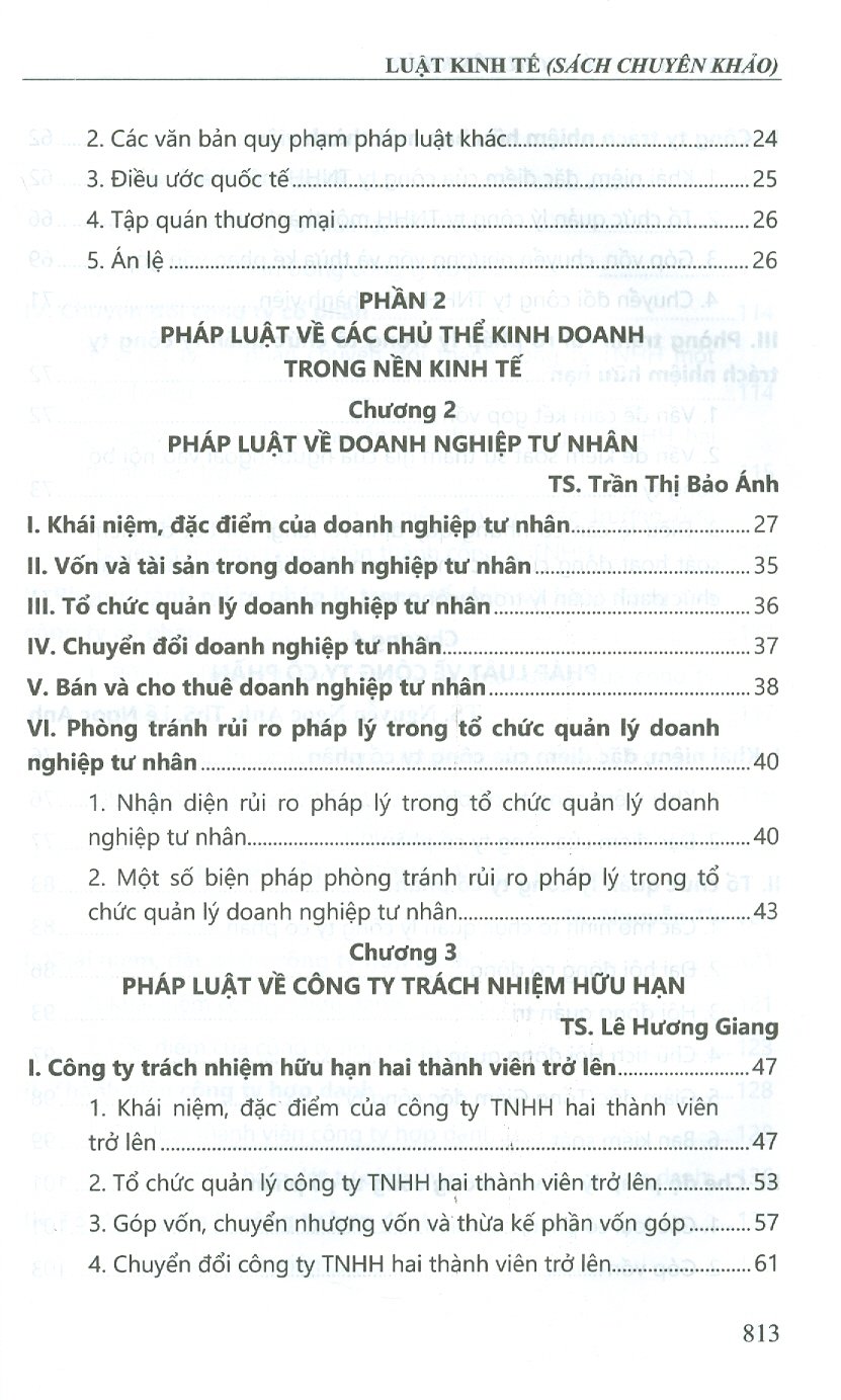 Luật Kinh Tế (Tái bản lần thứ nhất, có sửa đổi, bổ sung) - Sách chuyên khảo