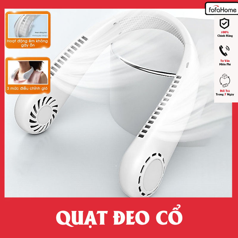 Quạt Đeo Cổ Mini Quạt Không Cánh Tích Điện Tiện Lợi Thời Trang Dáng Thể Thao Siêu Phẩm Mùa Hè - Giao Màu Ngẫu Nhiên Hàng Nhập Khẩu