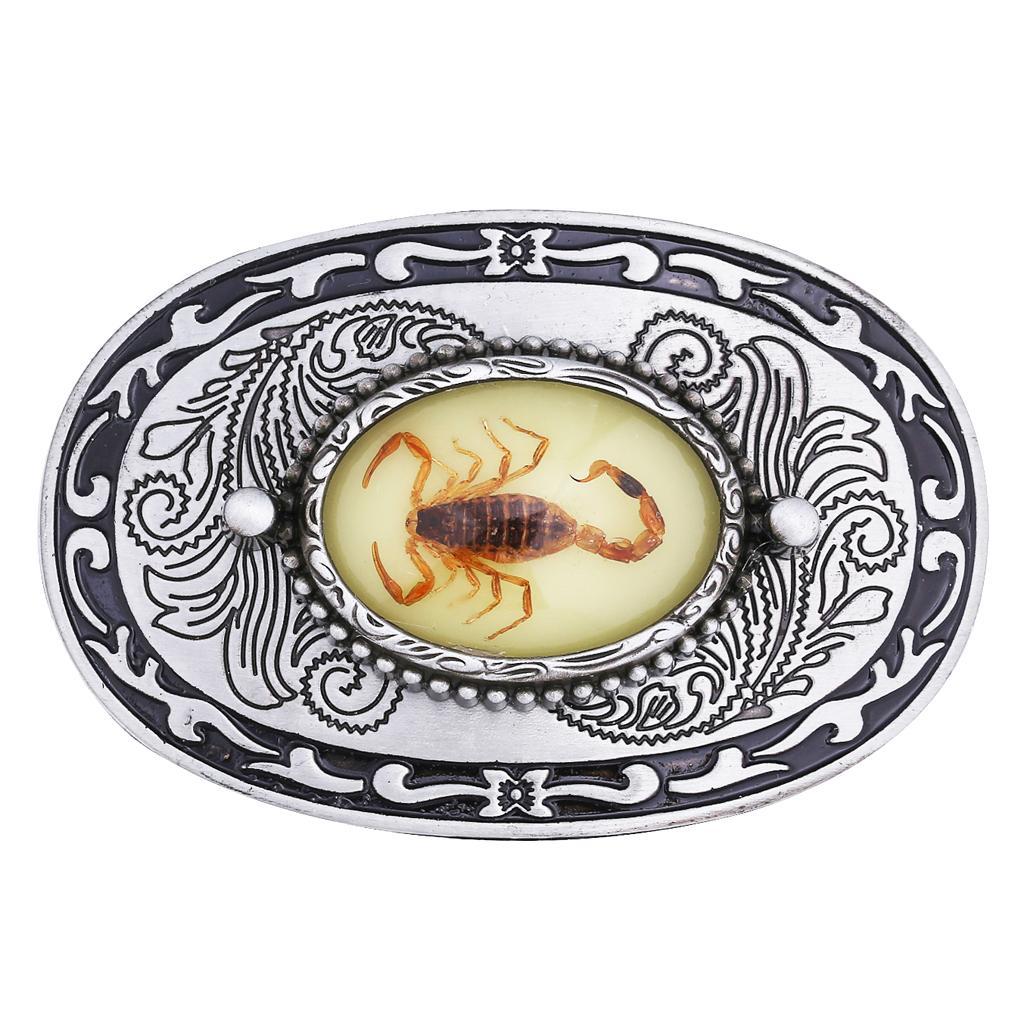 Men' Belt Buckle Alloy Classic Buckle for Leather Belts Tin Color