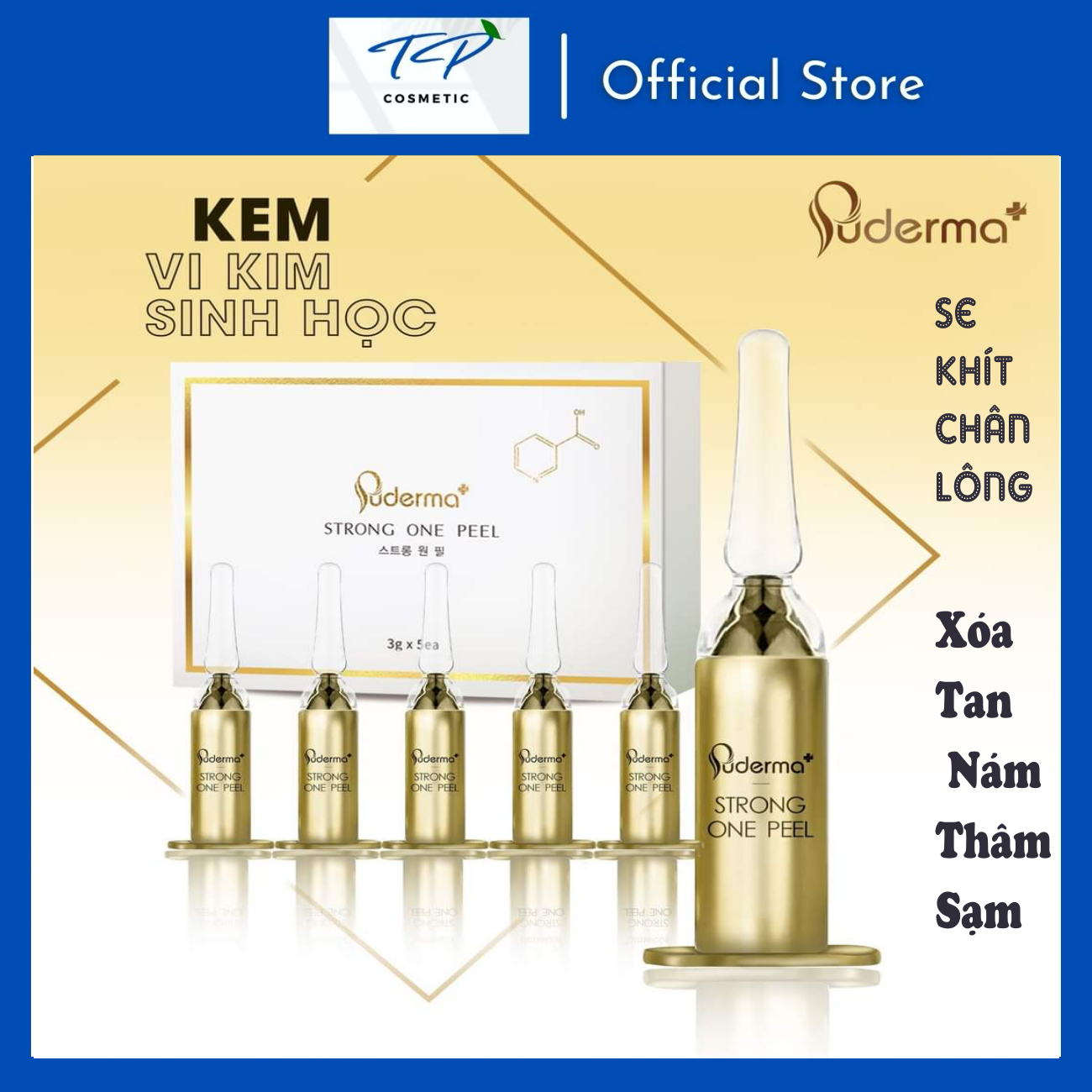 Kem Vi Kim Sinh Học Puderma: Tái tạo da, phá Nám không xâm lấn, không xưng đỏ, hiệu quả sau 3 ngày.