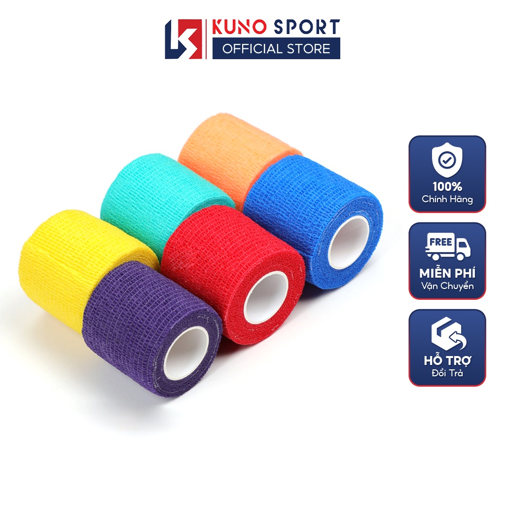 Băng Keo Thể Thao Tự Dính, Băng Keo Quấn Cổ Chân, Băng keo Quấn Cổ Tay KUNOSPORT Cho Các Bộ Môn Thể Thao