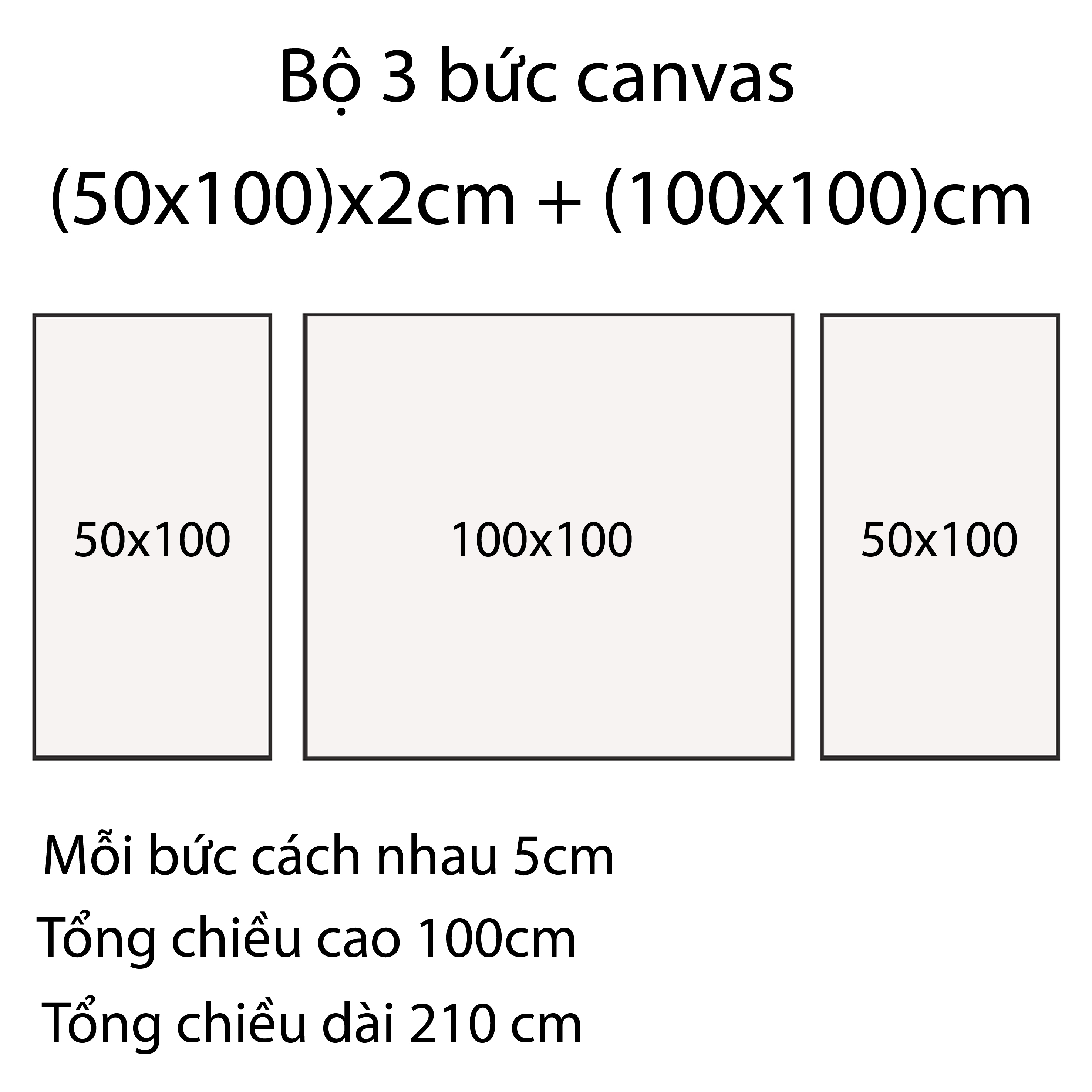 Tranh Canvas Thuyền Buồm Lướt Sóng Phong Thủy Tài Lộc - Bộ 3 Bức Decor Phòng Khách Đẹp