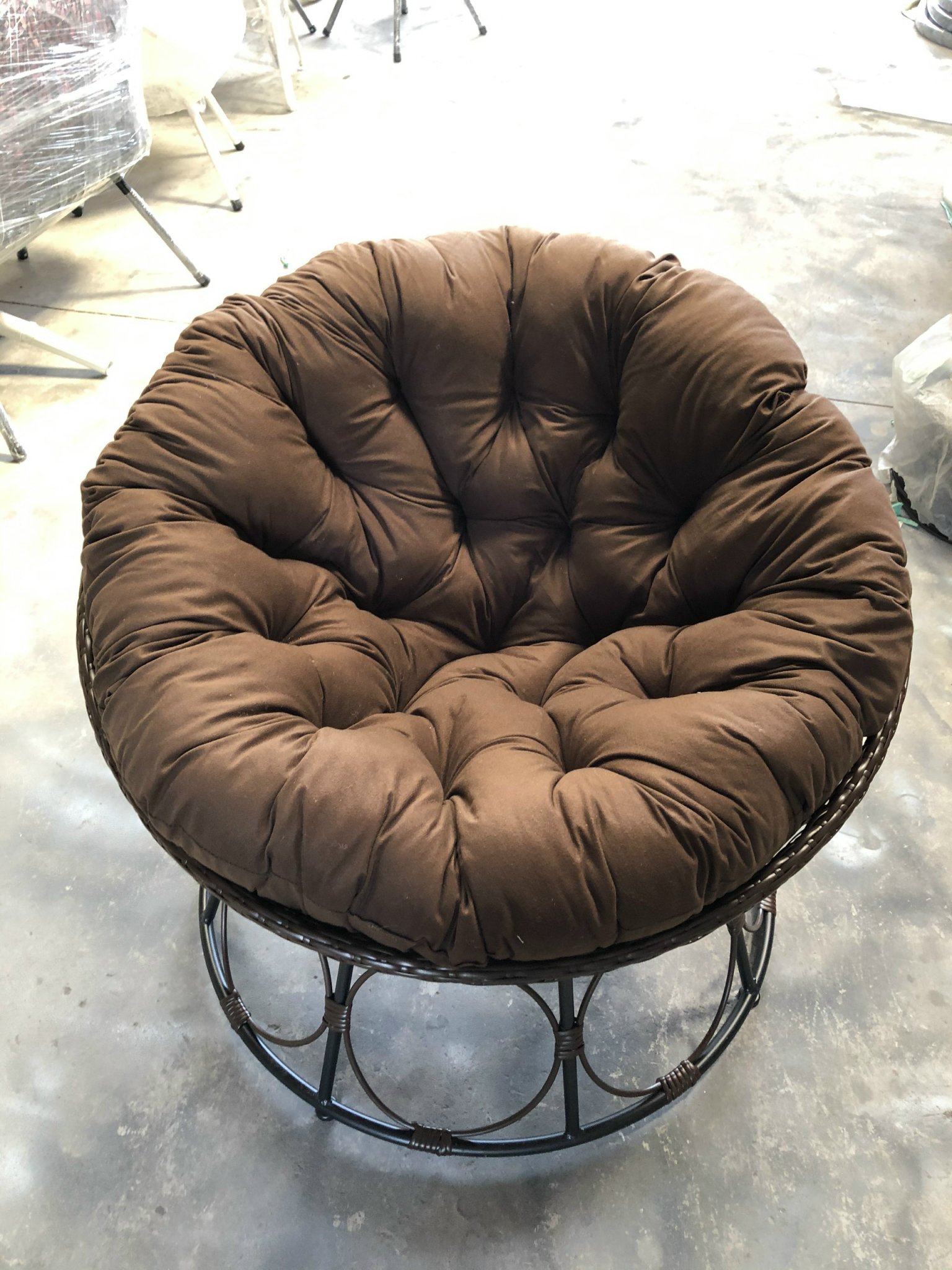 Ghế mặt trăng Papasan mây thật cao cấp Juno Sofa size 1m kèm nệm