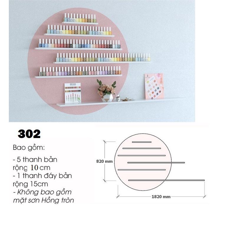 Kệ nail, kệ sơn móng tay, kệ thanh ngang treo tường 302