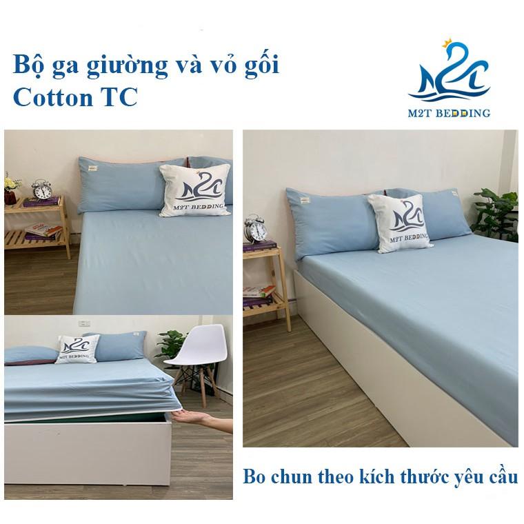 Bộ ga giường và vỏ gối Cotton Tici M2T Bedding ga gối Cotton Hàn Quốc đủ size drap nệm