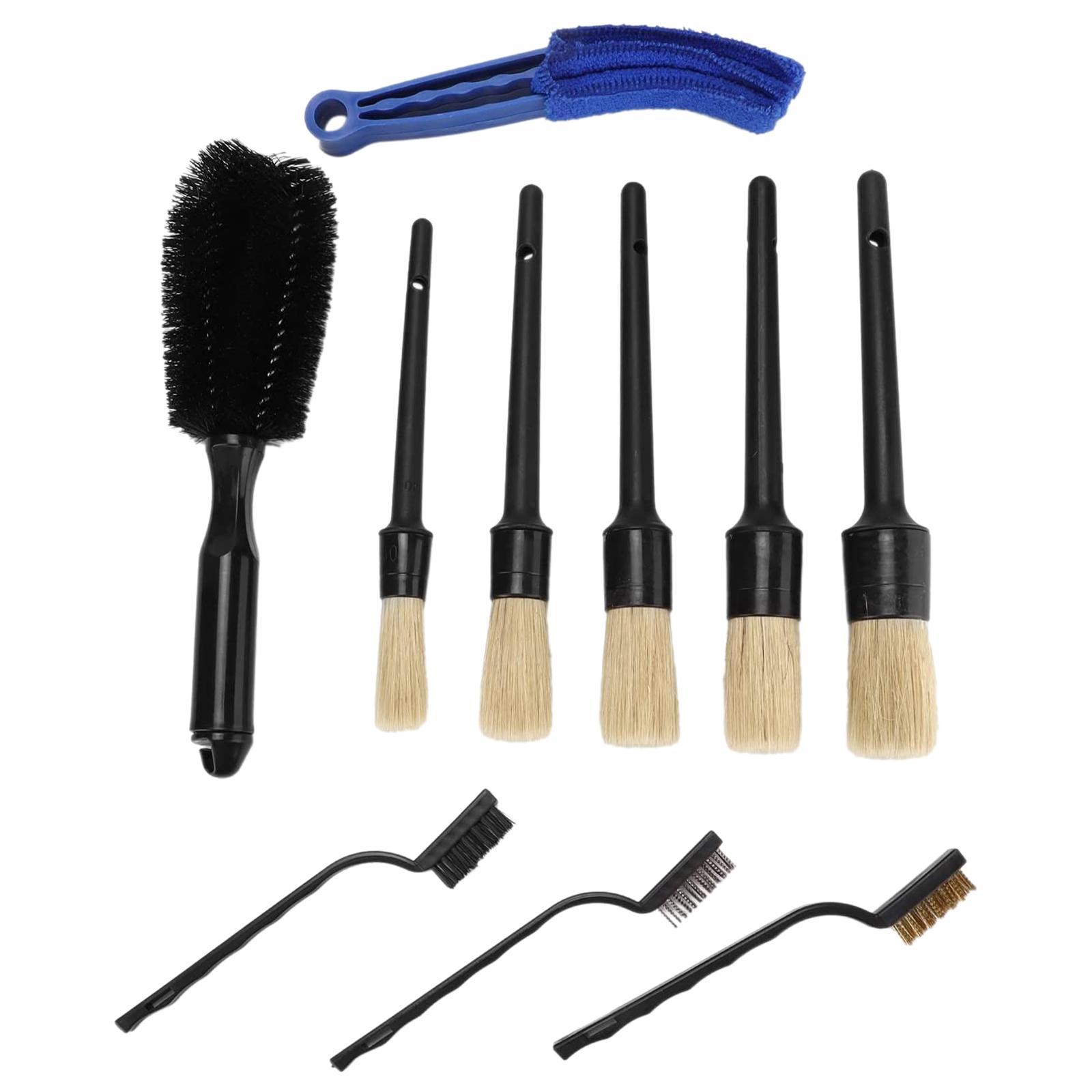 10x Detailing Brush Kit Auto Parts for  Wheel Motorcycles