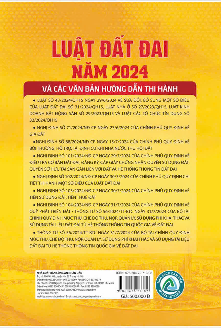 Luật đất đai năm 2024 và các văn bản hướng dẫn thi hành