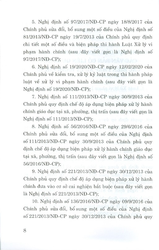 Chỉ Dẫn Pháp Luật Về Áp Dụng Các Biện Pháp Xử Lý Hành Chính