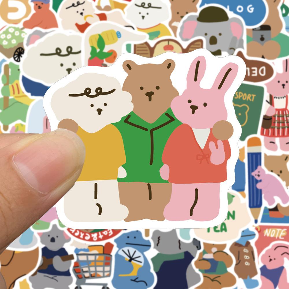Sticker phong cách hàn quốc hoạt hình cute trang trí mũ bảo hiểm,guitar,ukulele,điện thoại,sổ tay,laptop-mẫu S47