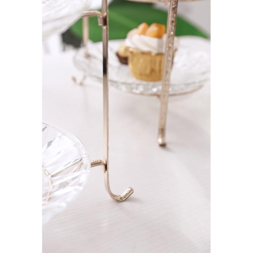 Đĩa quả 2 tầng Chim khuyên tân cổ điển phong cách Bắc Âu Decor-08S