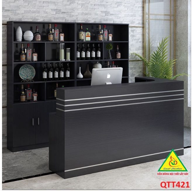QUẦY LỄ TÂN, QUẦY TIẾP TÂN, QUẦY TÍNH TIỀN, QUẦY THU NGÂN QTT421- Nội thất lắp ráp Viễn Đông Adv