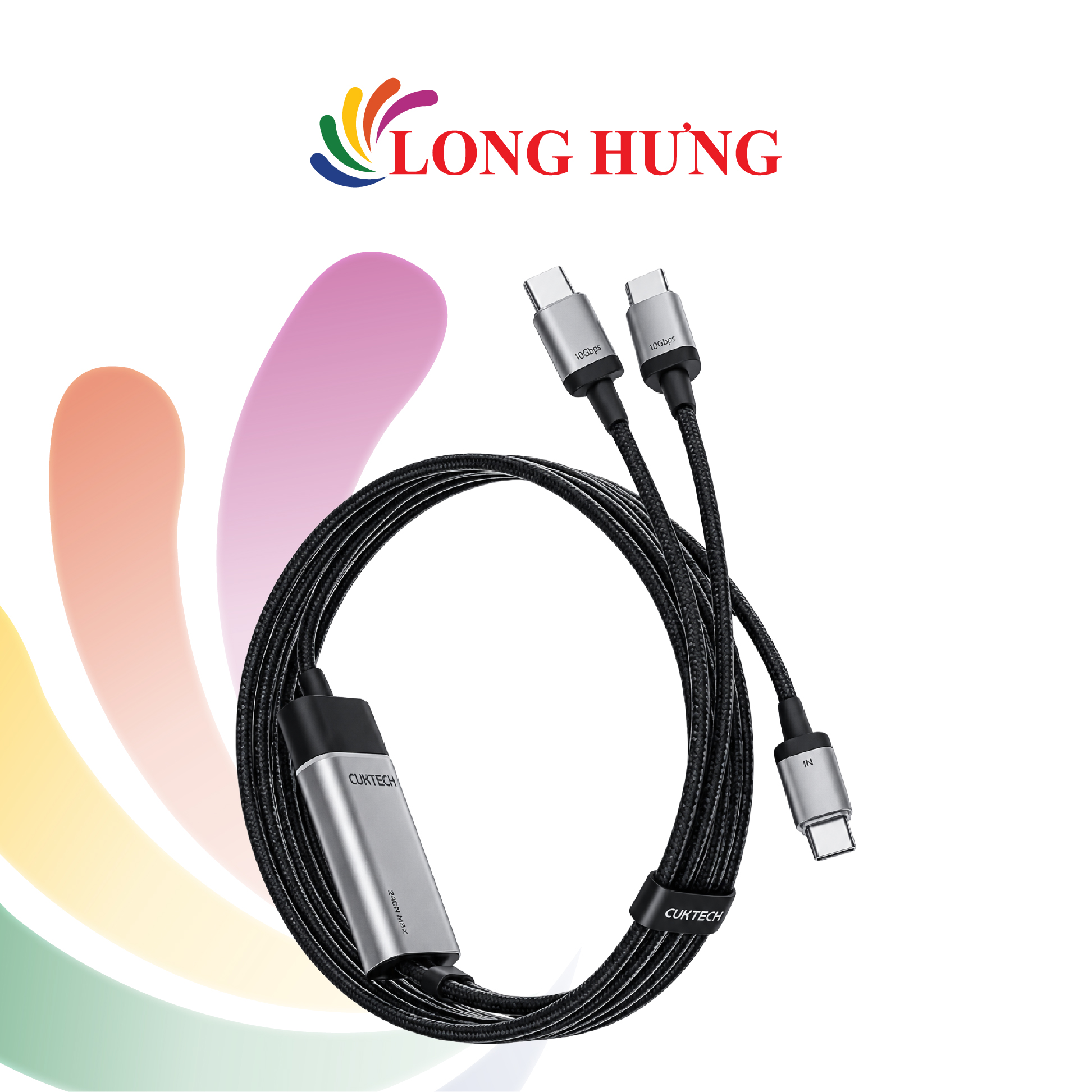 Cáp USB Type-C to Type-C Cuktech 5A 1.35m PD 100W C2C515 - Hàng chính hãng