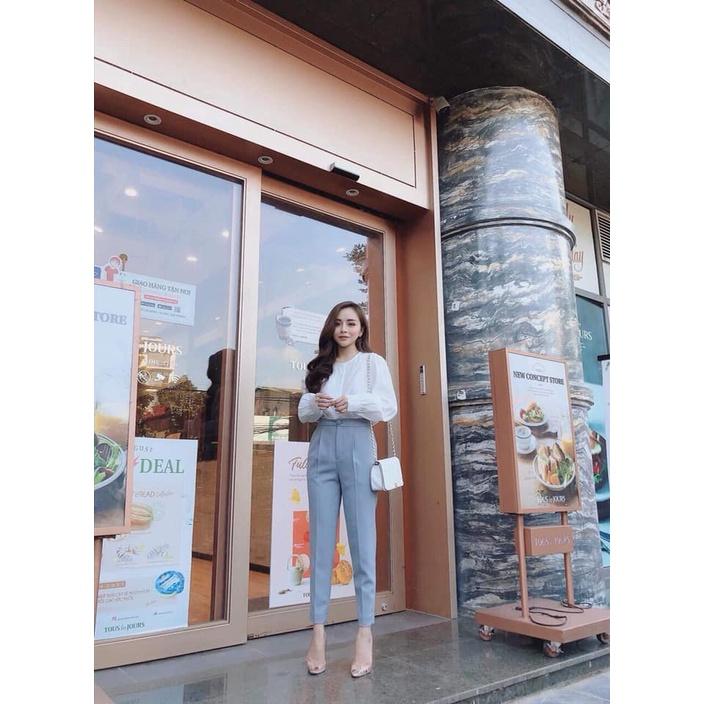 Quần baggy cạp cao siêu xinh thời trang Banamo Fashion 831