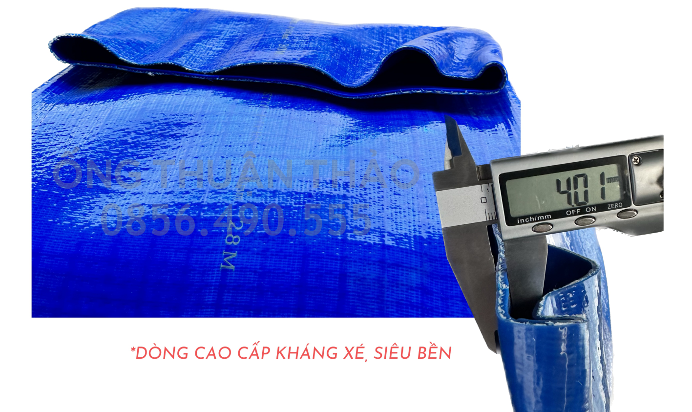 Ống bạt gân sần phi 250MM cuộn 20M - Ống bạt tải bùn cát sỏi bê tông THUẬN THẢO