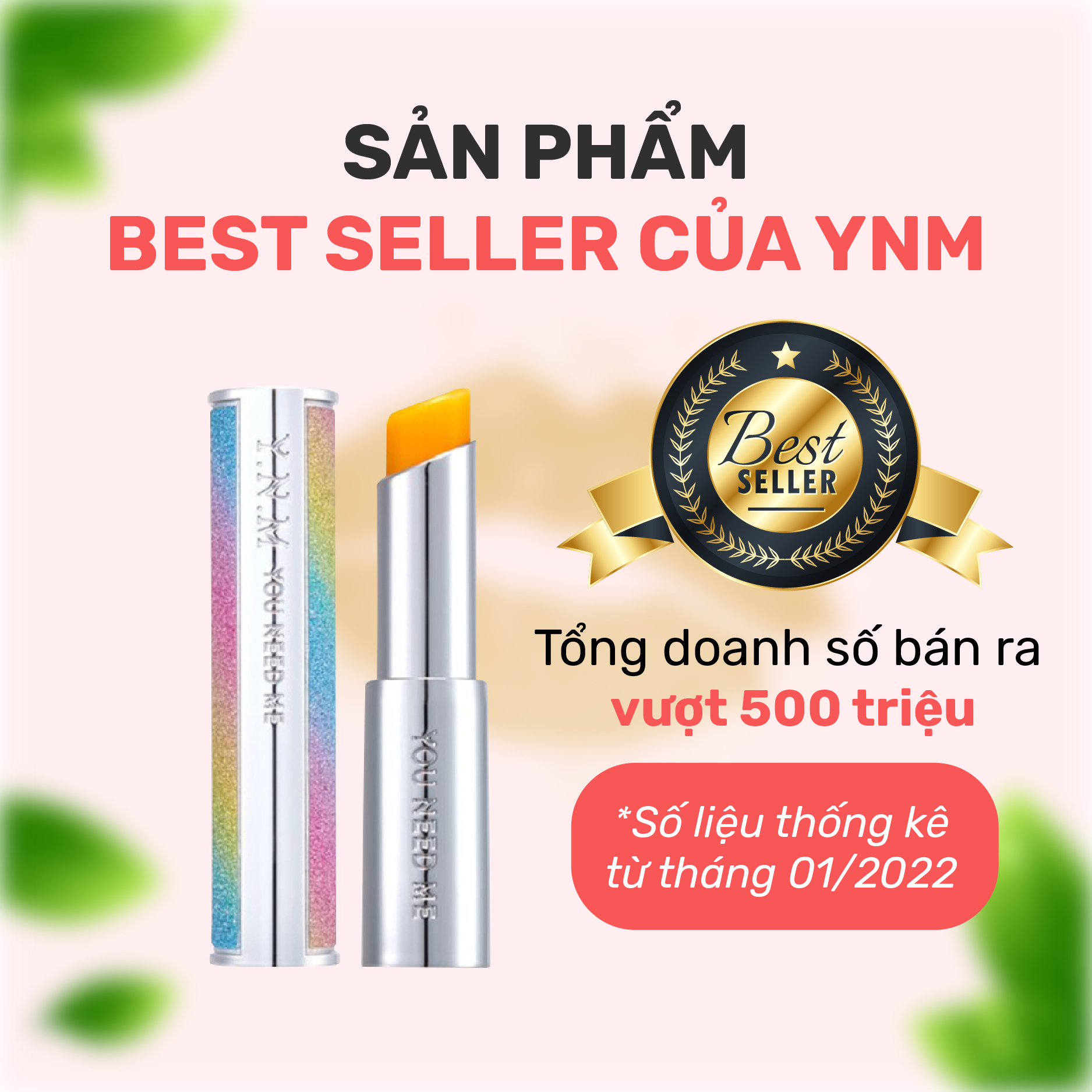 Son Dưỡng Mềm Môi, Hết Thâm, Đổi Màu YNM Rainbow Honey Lip 3g