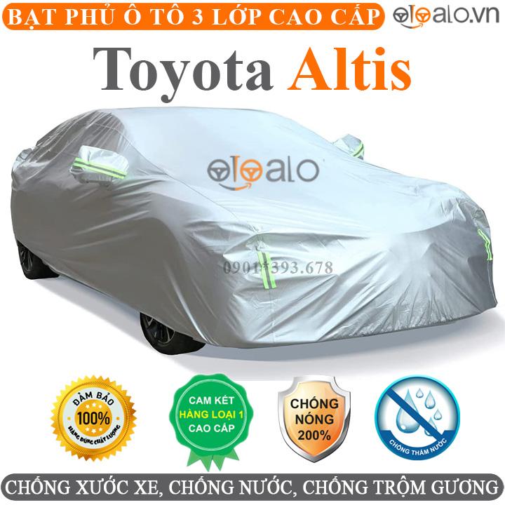 Bạt phủ xe ô tô Toyota Altis vải dù 3 lớp CAO CẤP BPXOT