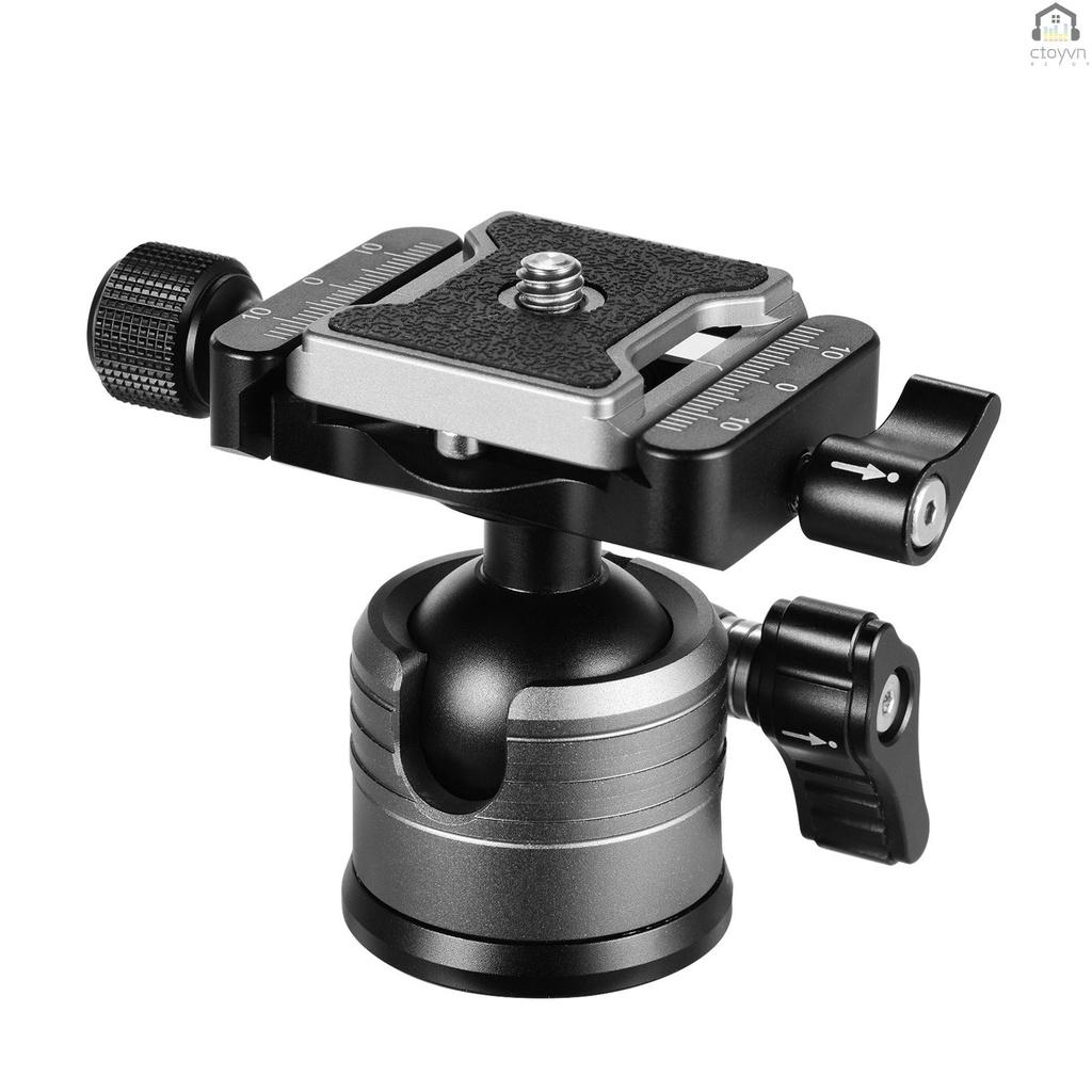 Đầu bi kép hợp kim nhôm CNC hình chữ U với ốc vít 1/4 inch cho máy ảnh DSLR ILDC tải trọng tối đa 10kg
