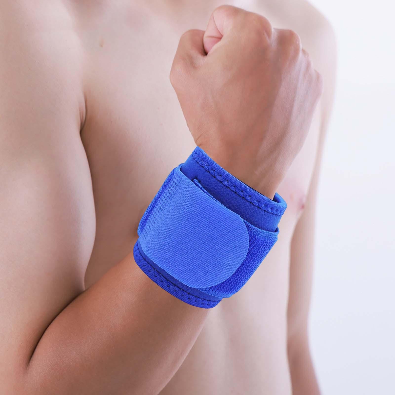 Wrist Compression Strap Protection Wrist Band Blue
