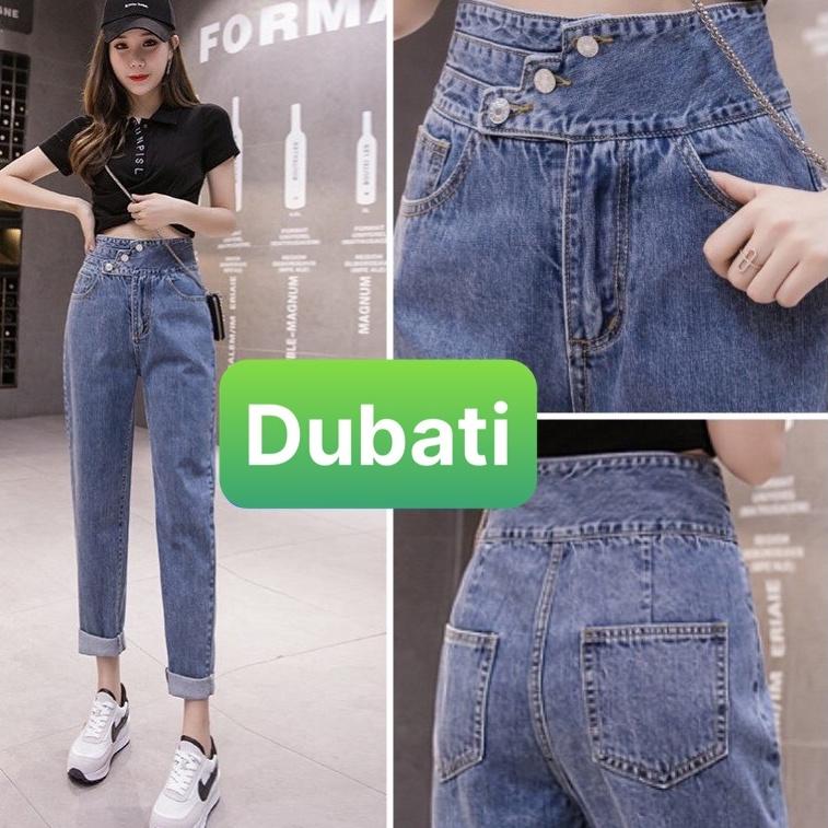 QUẦN JEAN NỮ BAGGY LƯNG CAO NÂNG MÔNG EO BẢN TO 3 CÚC SANG CHẢNH NEW VIPP- DB 295- DUBATI FASHION