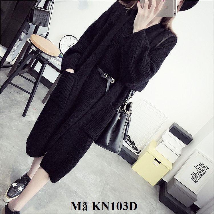 Váy, Đầm len có kèm áo khoác len cardigan bên ngoài KN103 KN103D