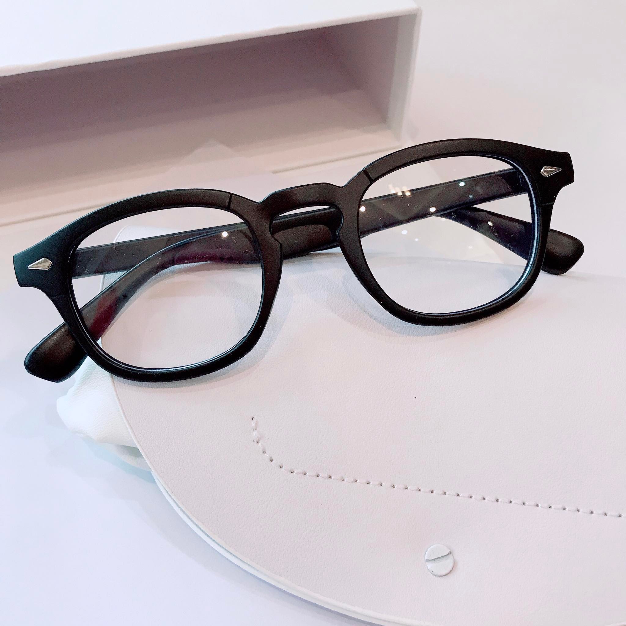 Kính Mắt Chống Ánh Sáng Xanh Mắt Vuông Form Nhỏ Retro Gọng Nhựa Dày Cho Nam và Nữ