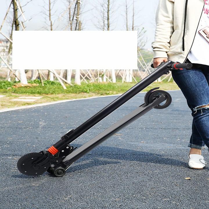 Xe Scooter điện xếp gọn S8 không yên ,10km/lần sạc, tải 100kg