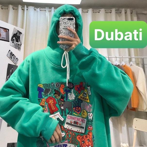 ÁO KHOÁC NỈ HOẠT HÌNH HARUKU, ÁO KHOÁC HOODIE NAM NỮ CHẤT VẢI DÀY PHONG CÁCH HÀN HOT- DUBATI FASHION