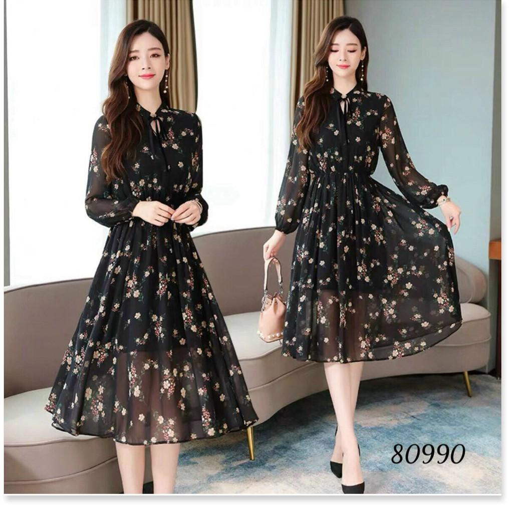 ĐẦM VOAN LỤA HOA DỰ TIỆC DÀNH CHO CÁC QUÝ CÔ THỜI TRANG NEMO36 STORE
