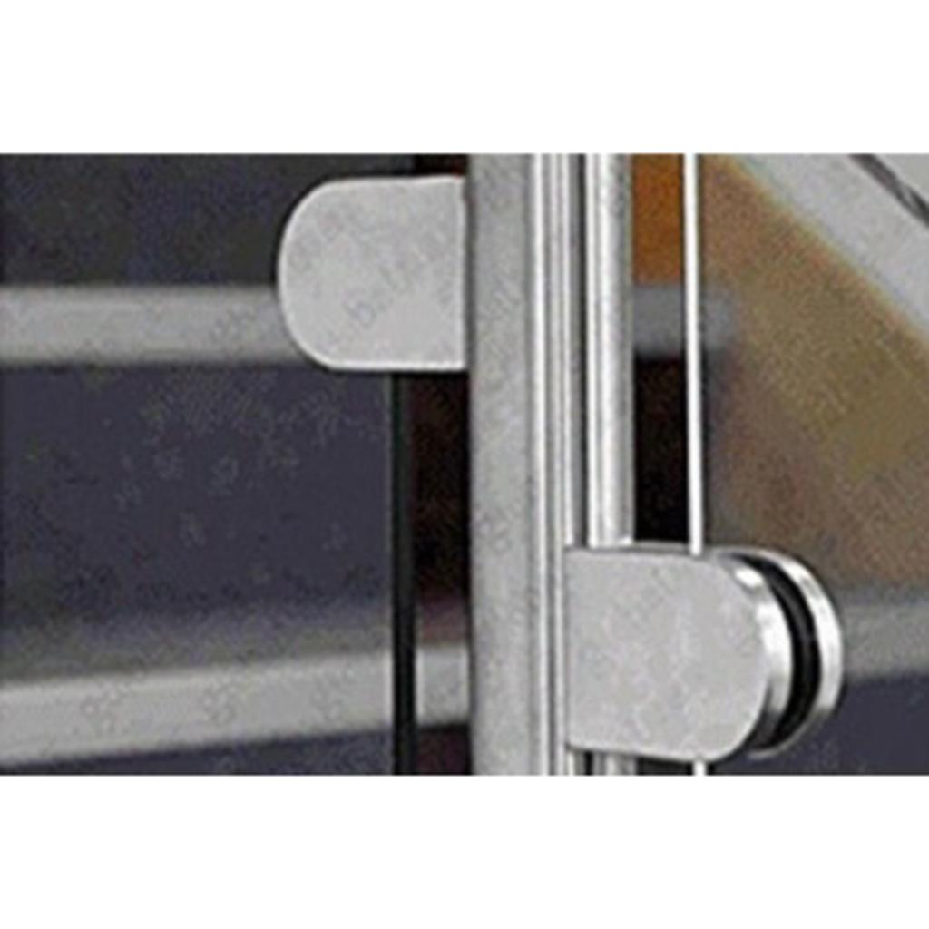 2pcs Stainless Steel Shower Glass Door Panel Fixed Clips  90 Degree 2-side
