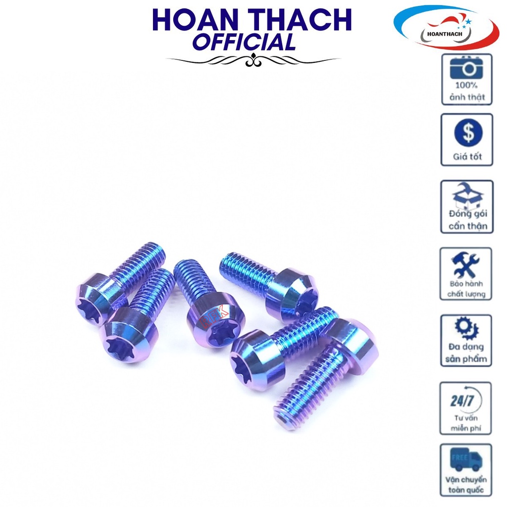 Ốc Gr5 Titan 6L15 Trụ Tím dùng cho nhiều dòng xe SP010498 (giá 1 con)