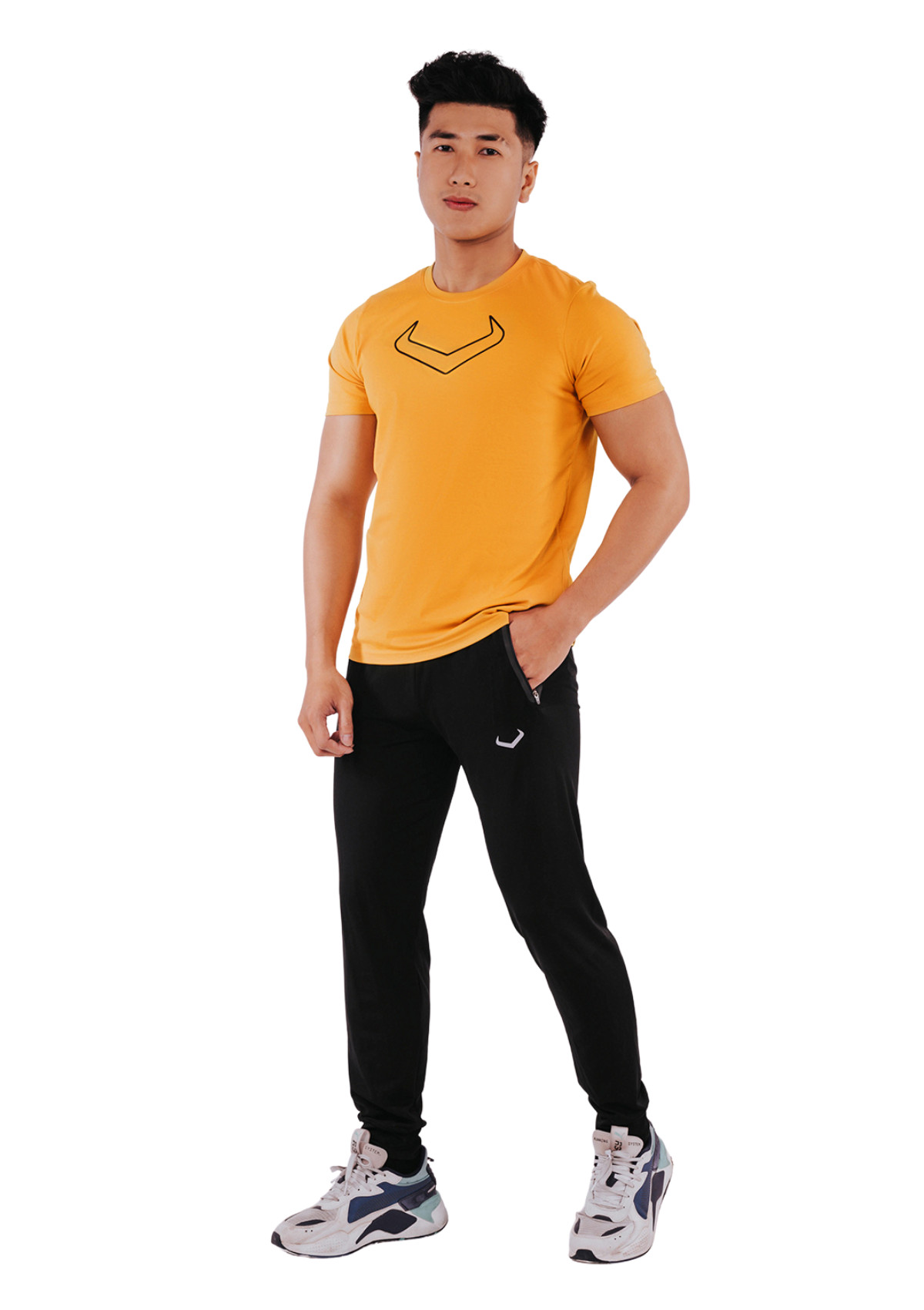 Áo Thun Thể Thao Logo Elohim Viền - Vàng