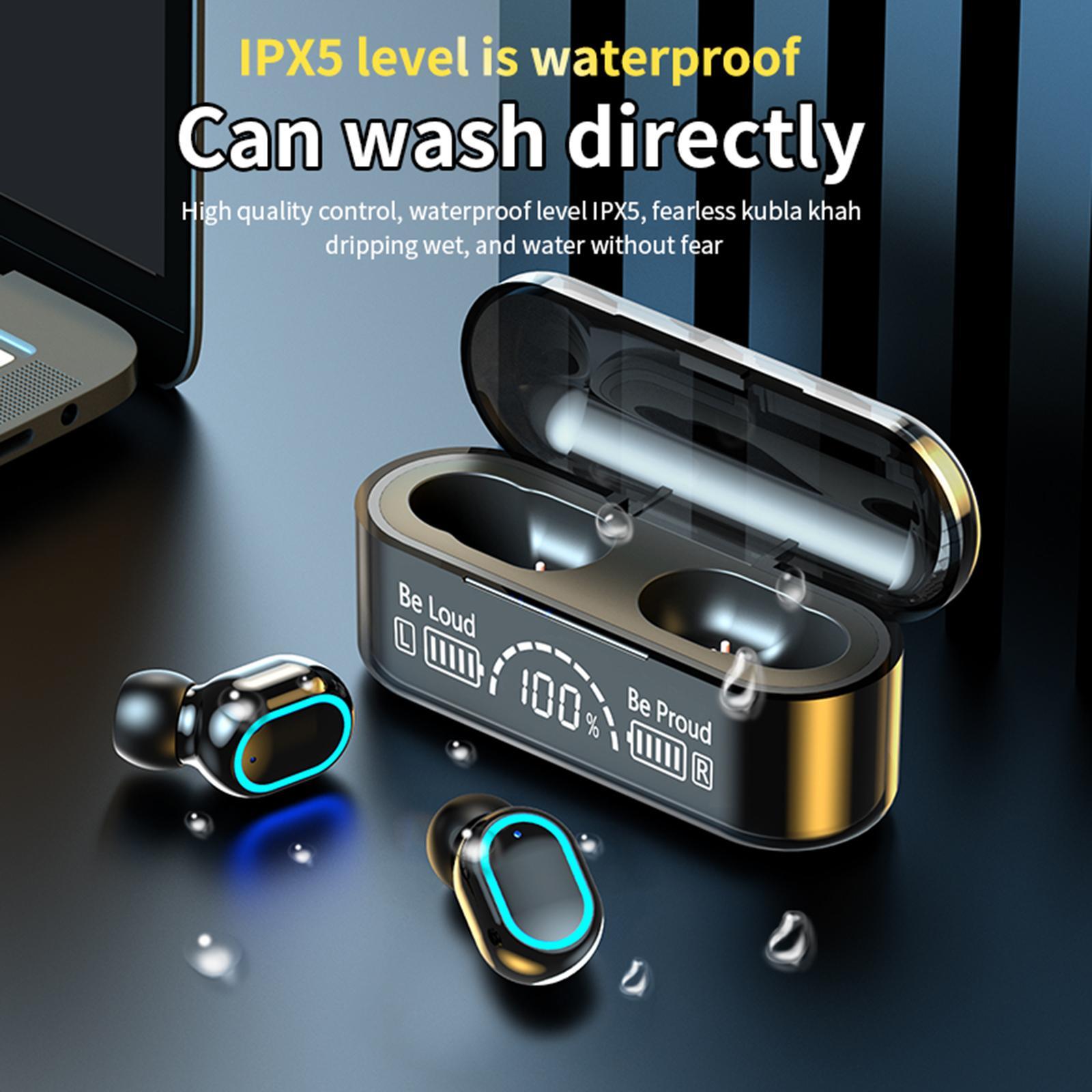 HBQ Q32 LED Bluetooth5.0 Earphone Bluetooth Headphone Sport Earbud black