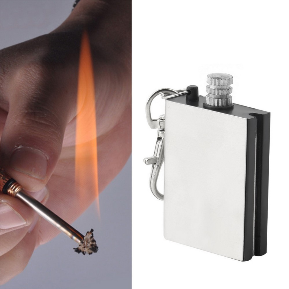 Bật lửa diêm xăng sinh tồn có móc khóa tiện lơi sử dụng xăng zippo