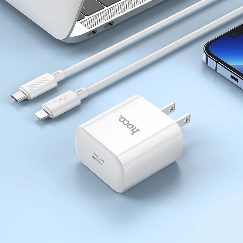 Bộ sạc siêu nhanh cho Iphone PD 30W Hoco C76 Pro, bộ củ cáp sạc nhanh hàng chính hãng Hoco không nóng máy