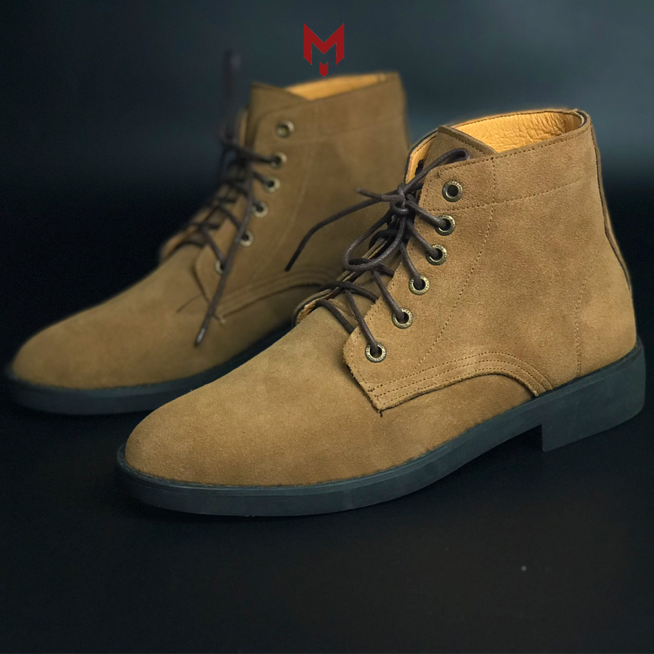 Giày nam cao cổ da bò lộn cao cấp thời trang Desert Plain Boots Mad