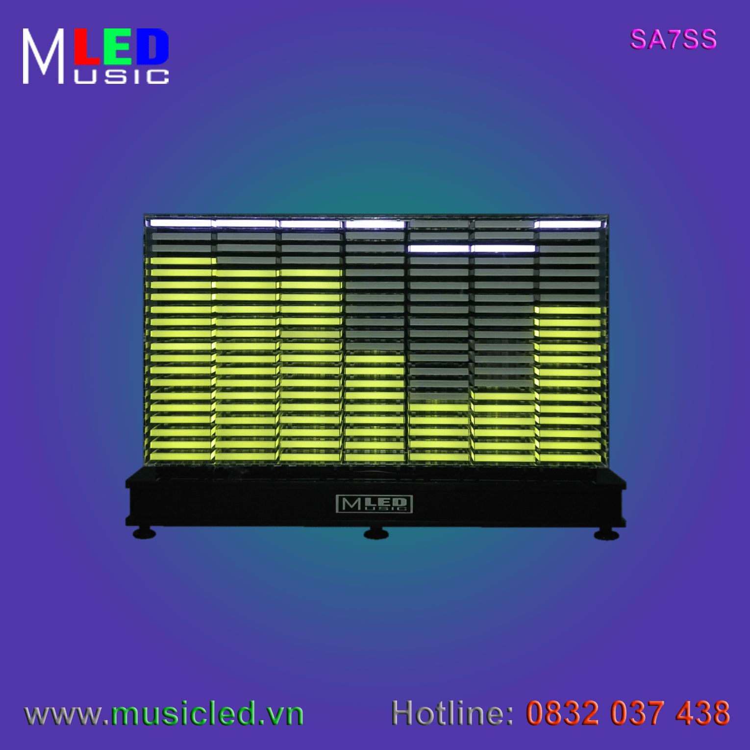 Dàn đèn Music LED nháy theo tần số nhạc 7 cột để bàn