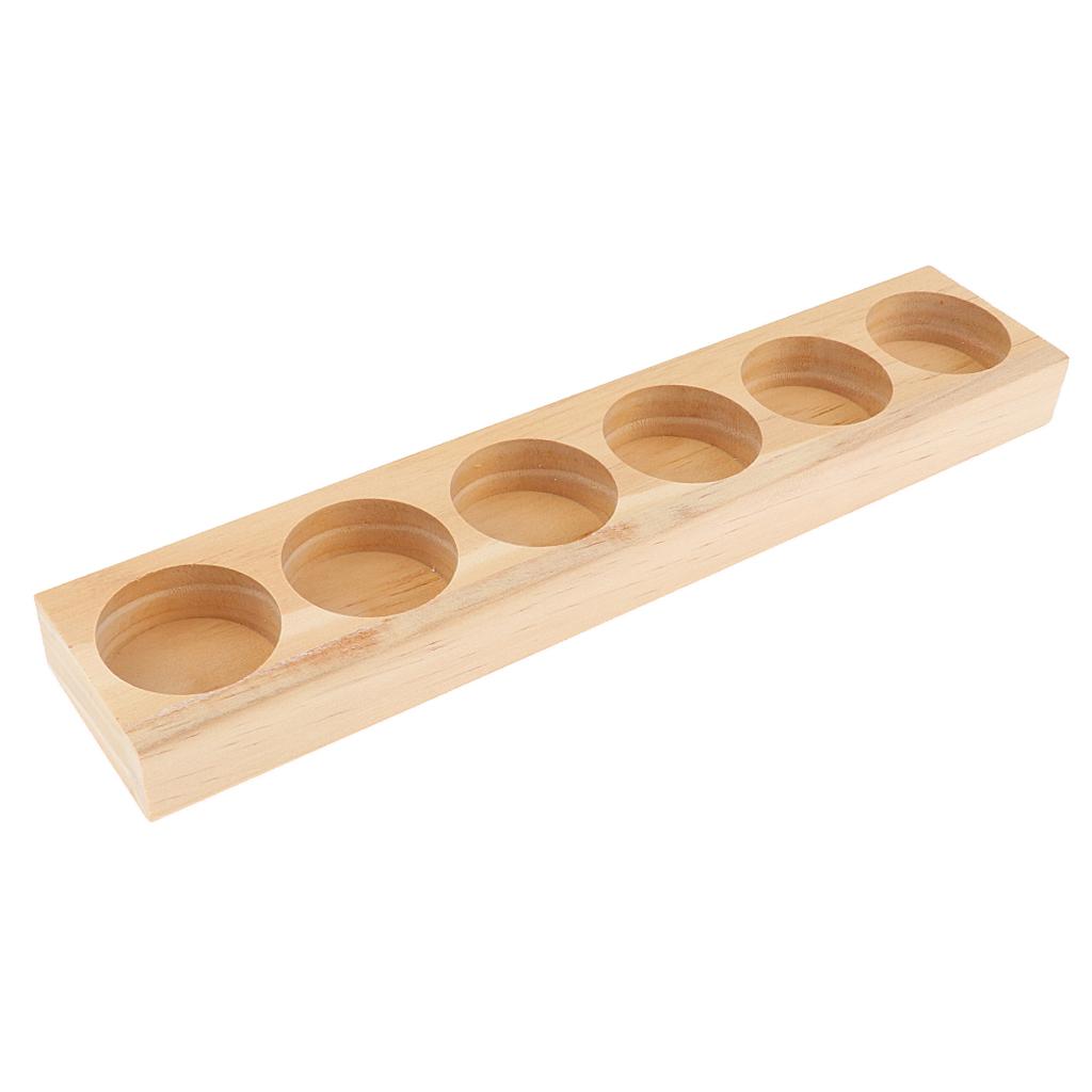 Essential Oil Storage Case Display Stand Oil Wood Rack Holder Tray