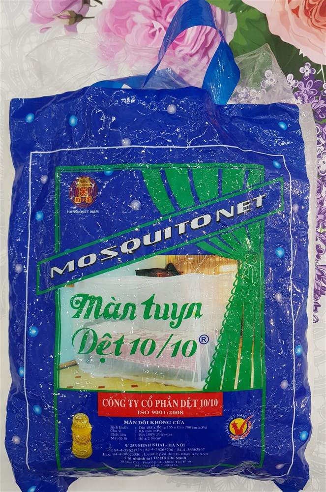 Màn Tuyn Cao Cấp Dệt Kim 10-10 Chống Muỗi Ngăn Chặn Muỗi 100% Polyester - Hàng Chính Hãng
