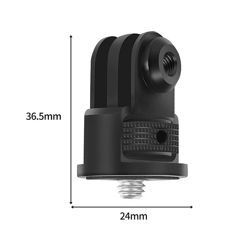 Bộ điều hợp bằng nhôm mini Mount 360 Đĩa xoay được gia cố 1/4 "Vít cho GoPro 12 11 10 Osmo Action 2 Insta360 One X2 Camera