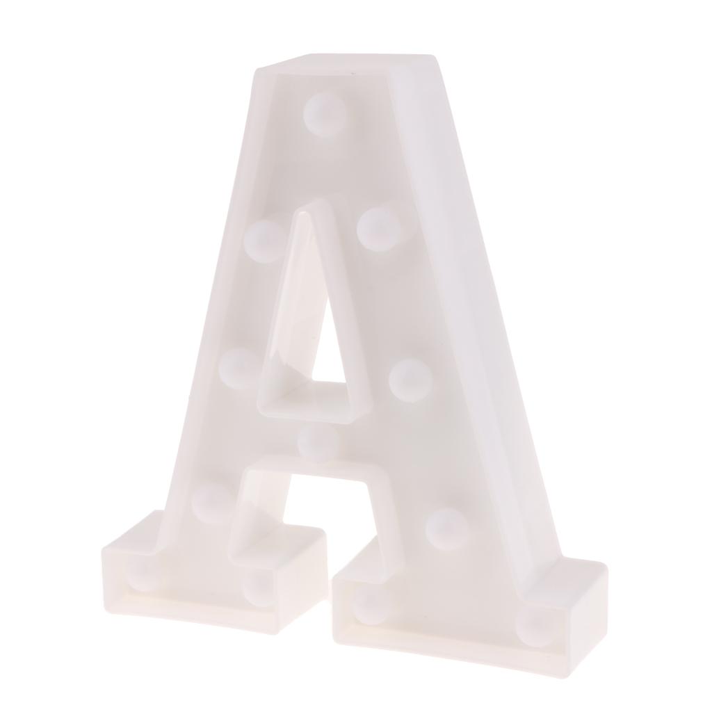 Alphabet LED Letter Lights Light Up Warm White Letter Standing Sign A