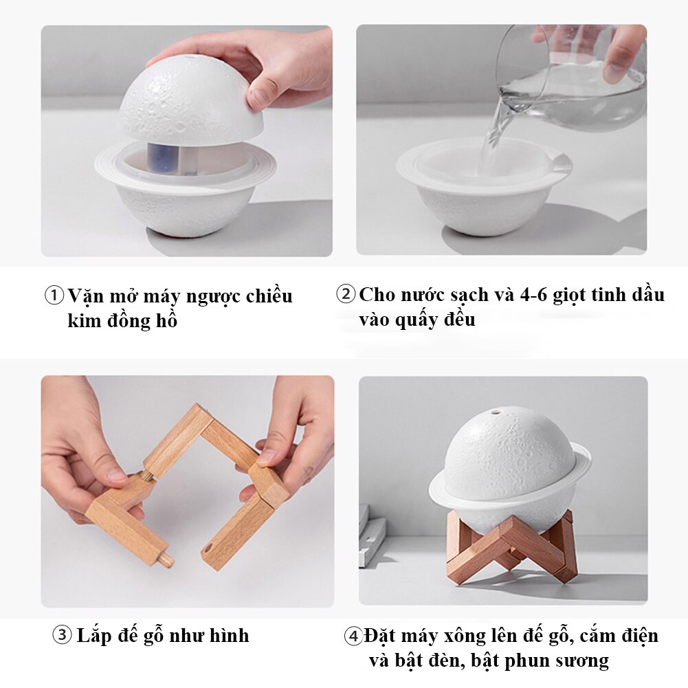 Máy Phun Sương Sao hỏa, siêu xinh,ba chế độ ánh sáng- D1508