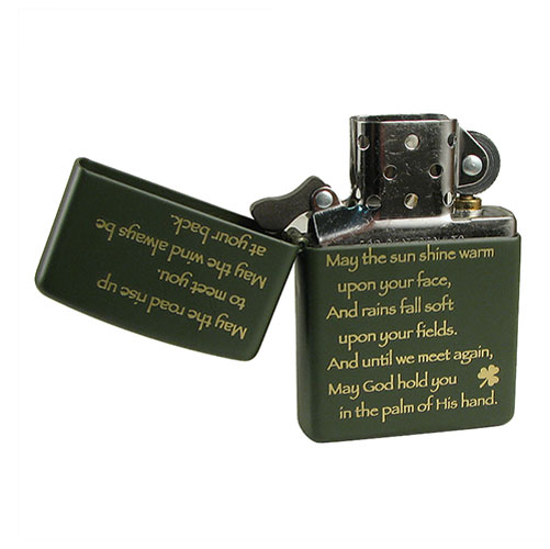 Bật Lửa Zippo 28479 Irish Blessing Green Matte