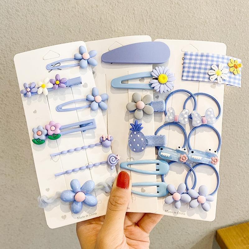 Kẹp tóc chất liệu vải cao cấp, họa tiết nơ xinh xắn, quà tặng bé gái