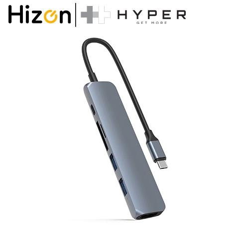 Cổng Chuyển Hyperdrive Bar 6 IN 1 USB-C HUB For Macbook, Surface, Pc &amp; Devices – HD22E Hàng Chính Hãng