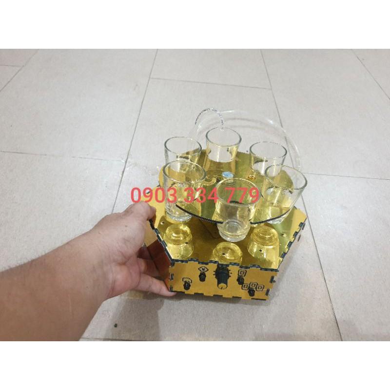 Máy rót rượu 6 ly phiên bản đặc biệt vỏ alu