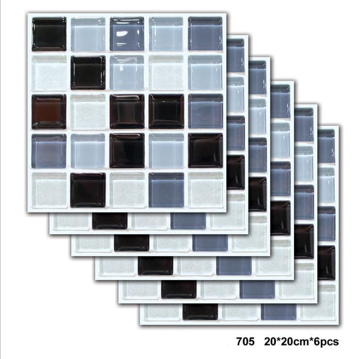 Decal gạch bông CAO CẤP dán nhà bếp sáng tạo set 6 tấm 20 x 20 cm