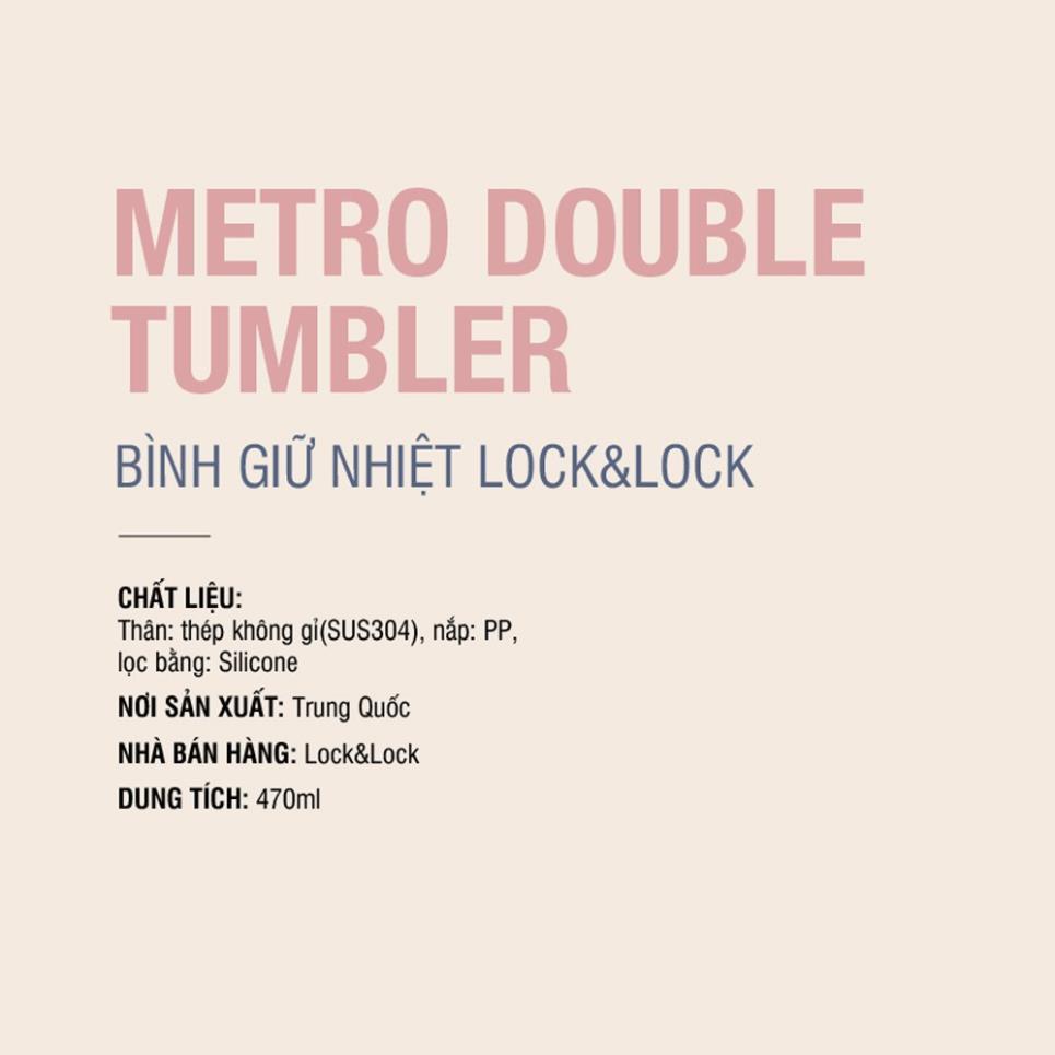 Bình giữ nhiệt Lock&amp;Lock Metro Double 470ml LHC4202