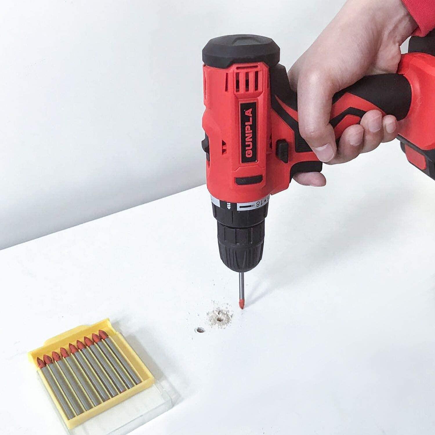 10 Máy khoan thép cho gạch thủy tinh gốm đá cẩm thạch và gương 6 mm điểm cacbua vonstene cho vật liệu cứng và dễ vỡ